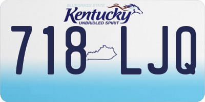 KY license plate 718LJQ