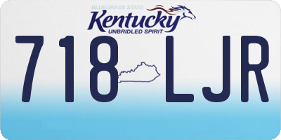 KY license plate 718LJR