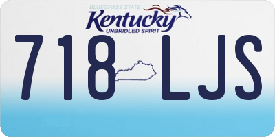 KY license plate 718LJS