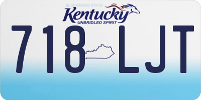 KY license plate 718LJT
