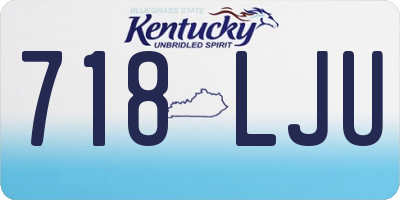 KY license plate 718LJU