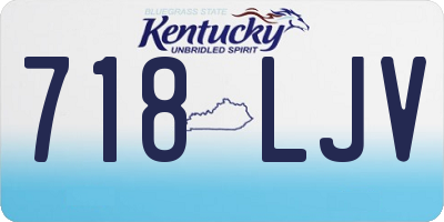KY license plate 718LJV