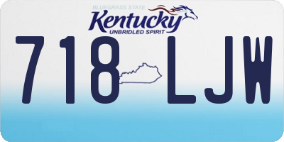 KY license plate 718LJW