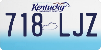 KY license plate 718LJZ