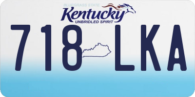 KY license plate 718LKA
