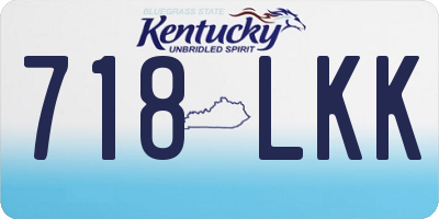 KY license plate 718LKK