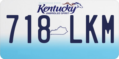 KY license plate 718LKM