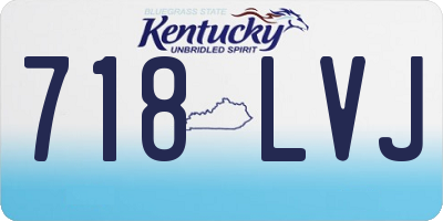 KY license plate 718LVJ