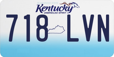 KY license plate 718LVN