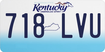KY license plate 718LVU