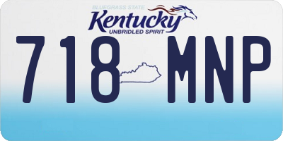 KY license plate 718MNP