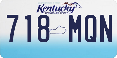 KY license plate 718MQN