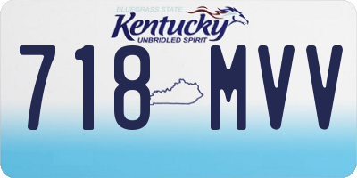 KY license plate 718MVV