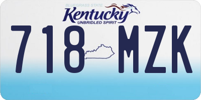KY license plate 718MZK