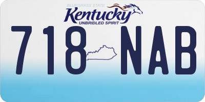KY license plate 718NAB
