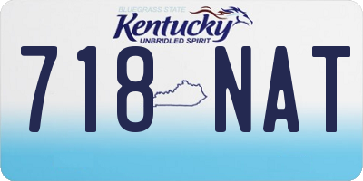 KY license plate 718NAT