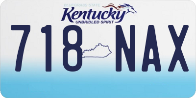 KY license plate 718NAX