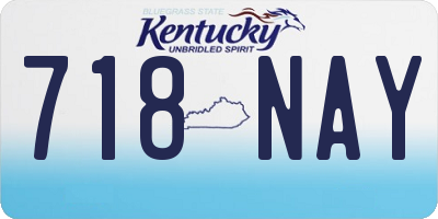 KY license plate 718NAY