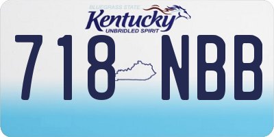 KY license plate 718NBB
