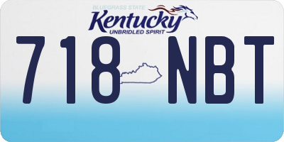KY license plate 718NBT