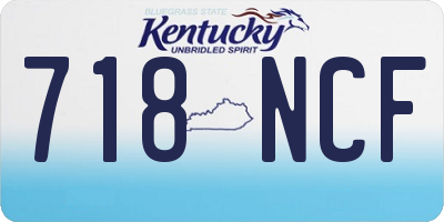 KY license plate 718NCF