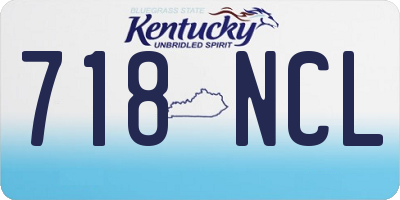 KY license plate 718NCL