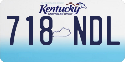KY license plate 718NDL