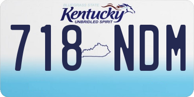 KY license plate 718NDM