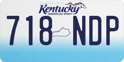 KY license plate 718NDP
