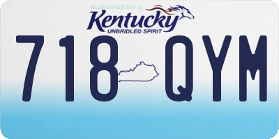 KY license plate 718QYM