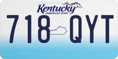 KY license plate 718QYT
