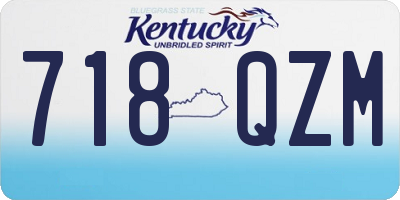 KY license plate 718QZM