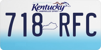 KY license plate 718RFC