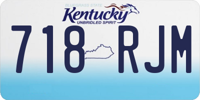 KY license plate 718RJM