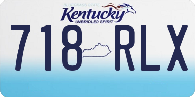KY license plate 718RLX
