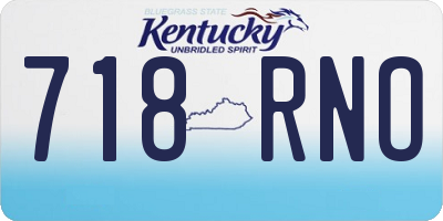 KY license plate 718RNO