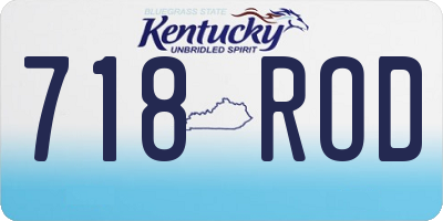 KY license plate 718ROD
