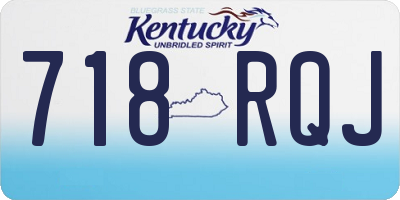 KY license plate 718RQJ