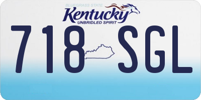 KY license plate 718SGL