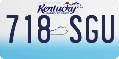 KY license plate 718SGU