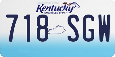 KY license plate 718SGW