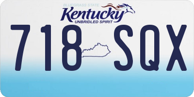 KY license plate 718SQX