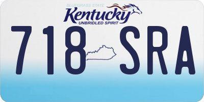 KY license plate 718SRA