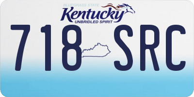 KY license plate 718SRC