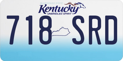 KY license plate 718SRD