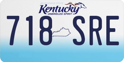 KY license plate 718SRE