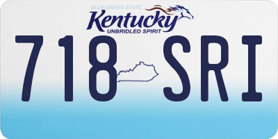 KY license plate 718SRI