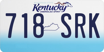 KY license plate 718SRK