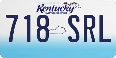 KY license plate 718SRL