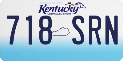 KY license plate 718SRN